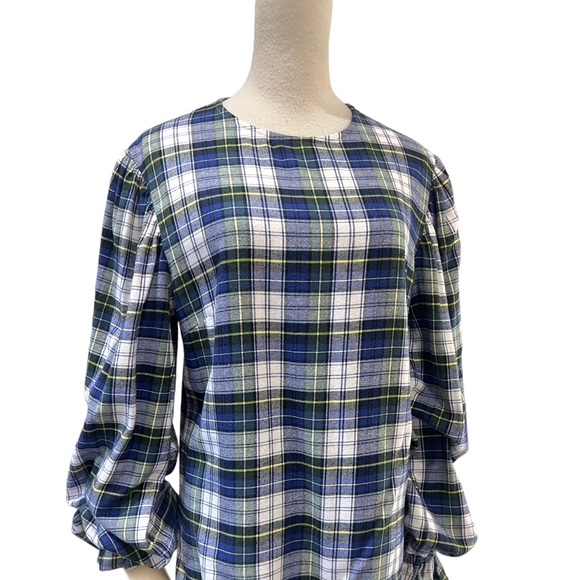 Batsheva blue tartan flannel  top - Picture 6 of 8